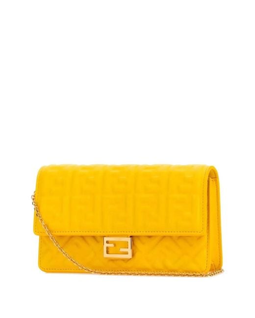 Fendi Yellow Wallet On Chain Nap Matisse Zu