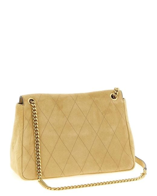 Tory Burch Metallic 'Charlie' Medium Shoulder Bag