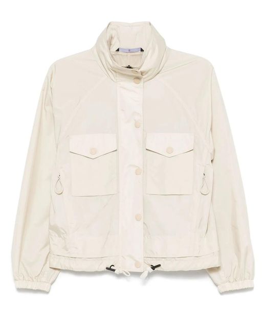 Moncler Natural Nor Sport Jacket With Concealed Hood