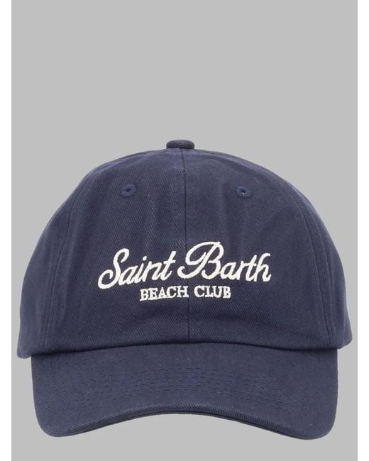 Mc2 Saint Barth Blue Cappello Da Baseball Con Logo for men