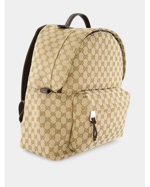 Gucci Natural Medium Fabric Backpack for men