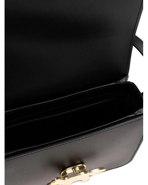 Maison Kitsuné Black Edie Leather Crossbody Bag