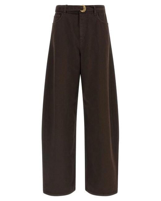 Twinset Brown Twin Set High Waist Jeans
