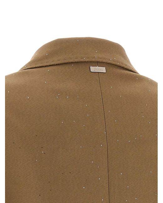 Herno Natural Micro Sequin Blazer