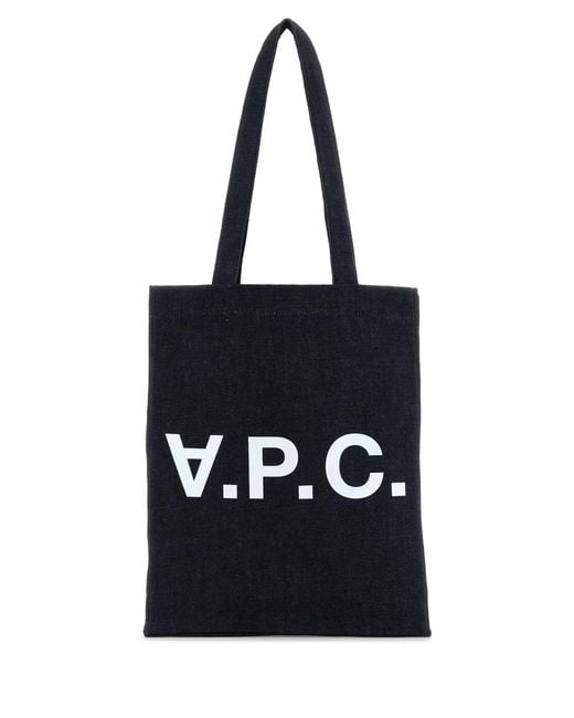 A.P.C. Black Laurel Denim Tote for men