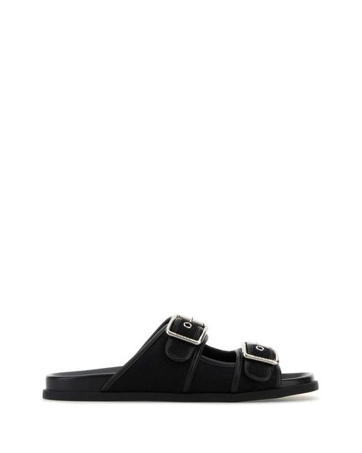 Gucci Black Gg Fabric Slippers for men