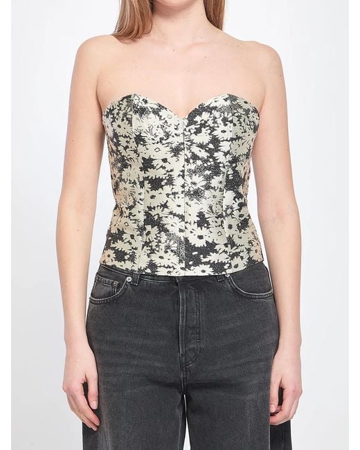 Stella McCartney Blue Bustier Top