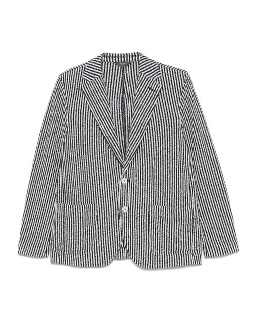 Circolo 1901 Gray Striped Cotton Jacket for men