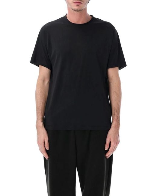 Y-3 Black Running Short Sleeve Performance Tee for men