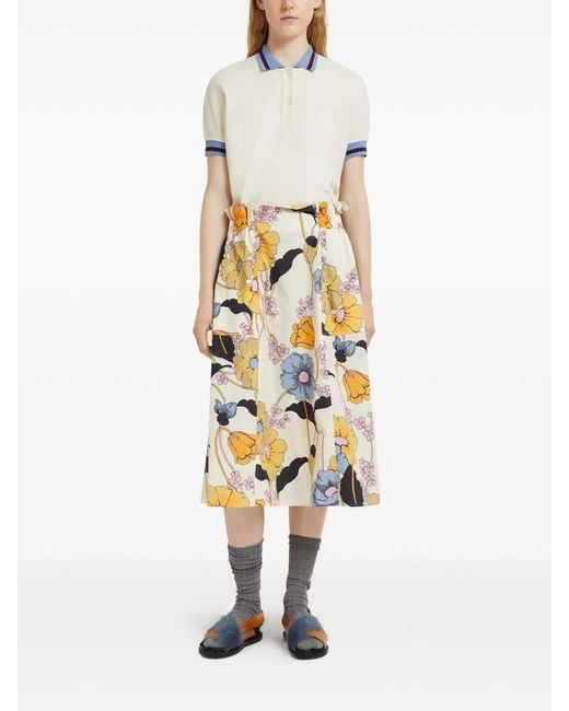 Marni White Falda