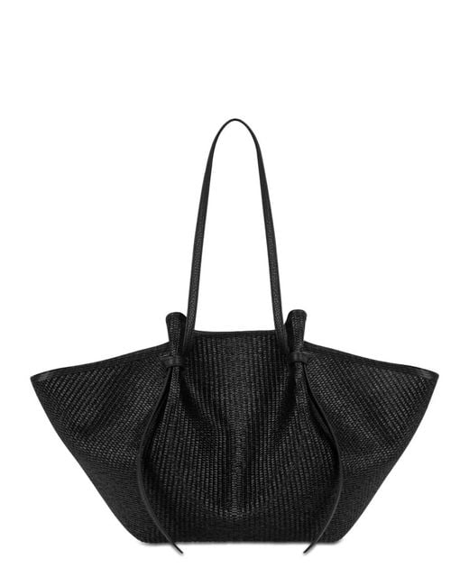 Yuzefi Black Raffia "Mochi" Bag