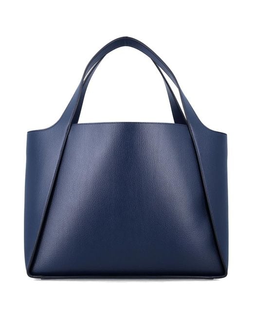 Stella McCartney Blue Perforated Logo Tote