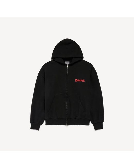 Balenciaga Black Medium Fit Zip Up for men