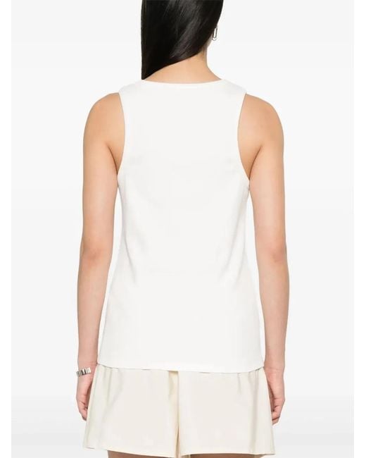 Moncler White Tops With Logo