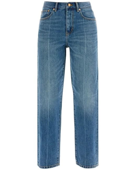Tory Burch Blue Slim Denim Cotton Jeans
