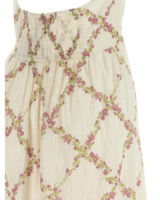 Twinset Metallic Twin Set Floral Printed Dress