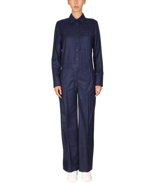 Stella McCartney Blue Wool Jumpsuit