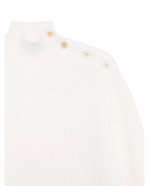 Prada White Turtle-Neck Sweater for men
