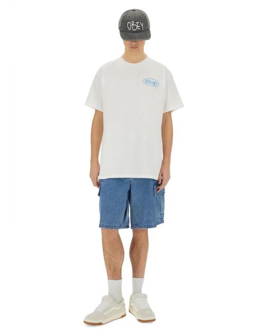 Obey White Reaction Tshirt for men