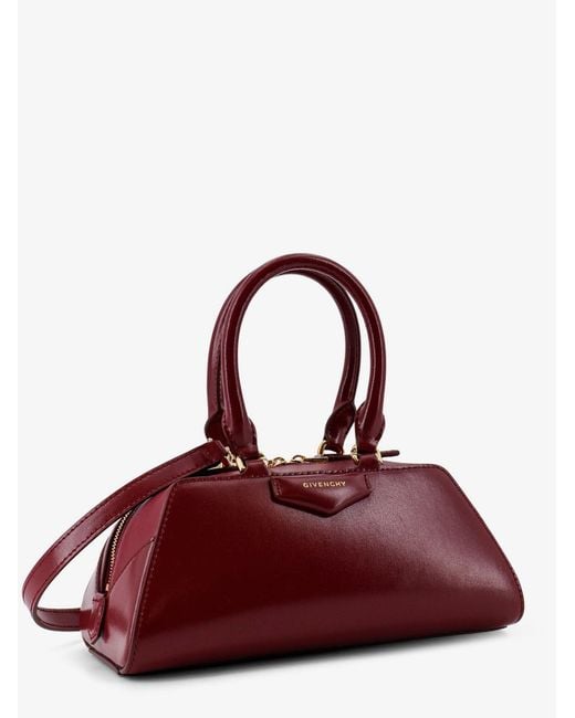 Givenchy Red Antigona Ew Mini Leather Crossbody Bag