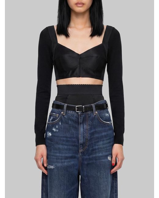 Dolce & Gabbana Black Dolce&Gabbana Top Bustier