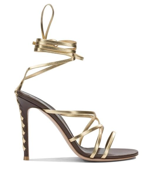 Gianvito Rossi Metallic Heeled Sandals