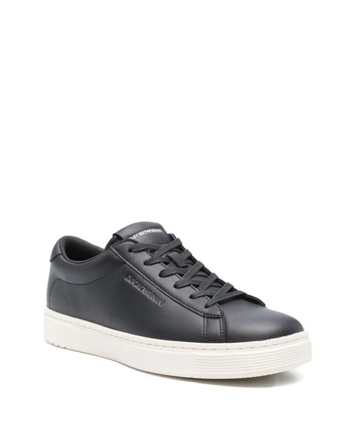 Emporio Armani White Leather Sneakers for men