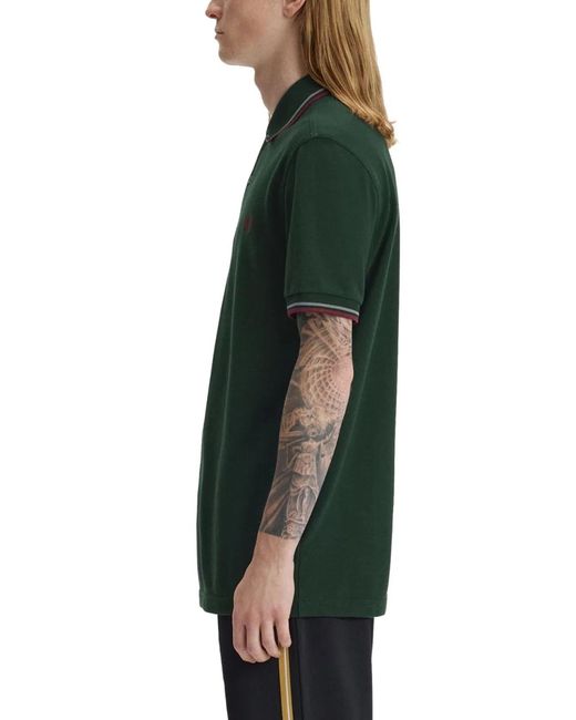 Fred Perry Green Polo With Logo for men