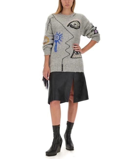 Stella McCartney Gray Artwork Shirt