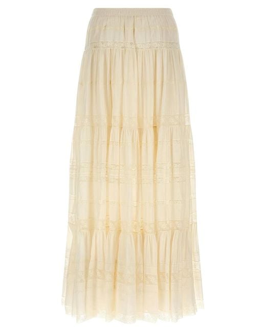 Ermanno Scervino Natural Lace Insert Skirt