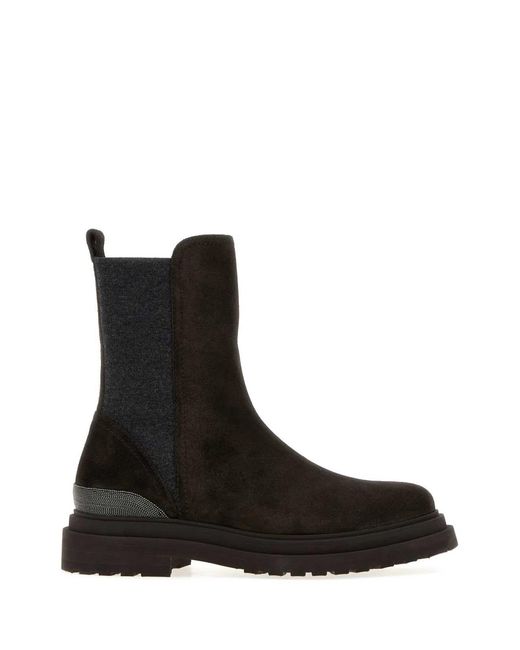 Brunello Cucinelli Black Pair Of Ankle Boots