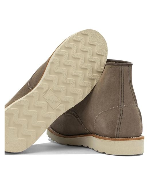 Red Wing Brown Shoes "Classic Moc Toe" Lace-Up Boots for men