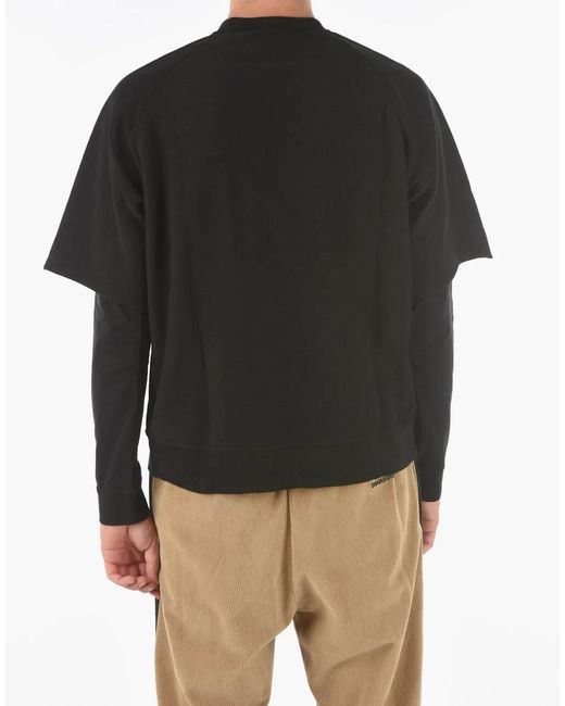DSquared² Black Cool Fit Double Layer Logo Sweatshirt for men