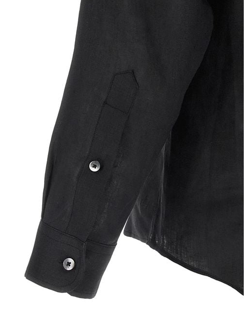Rivvia Projects Black Linen Shirt for men