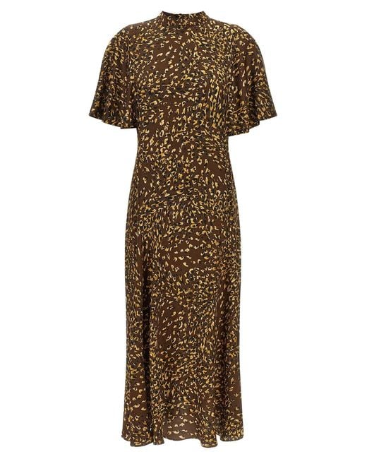 Twinset Natural Twin Set Animal Print Dress