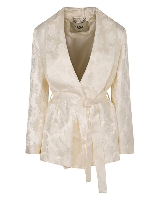 Fendi Natural Silk Jacket