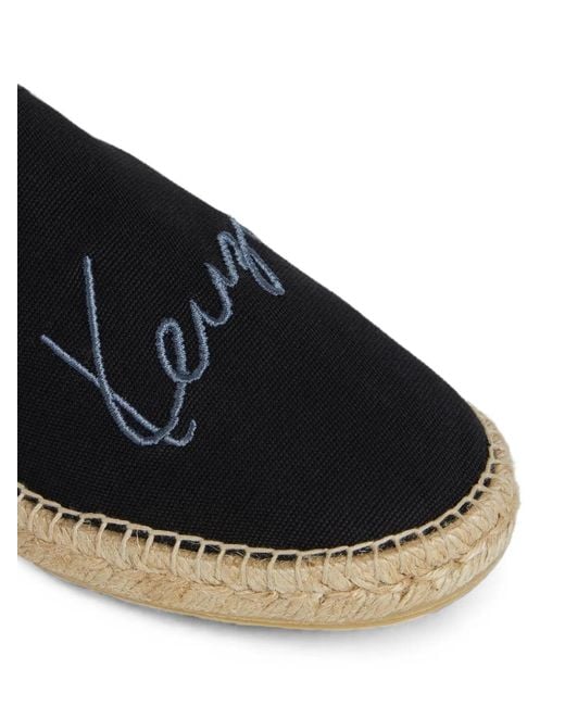 KENZO Black Espadrille for men