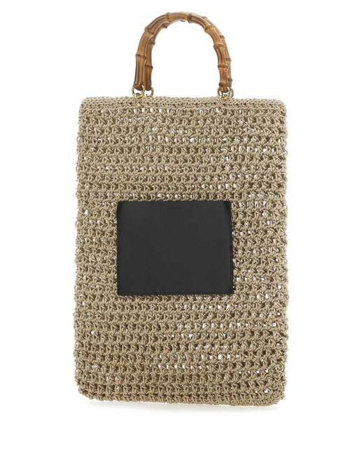 Jil Sander Black Rope Medium Shopping Bag