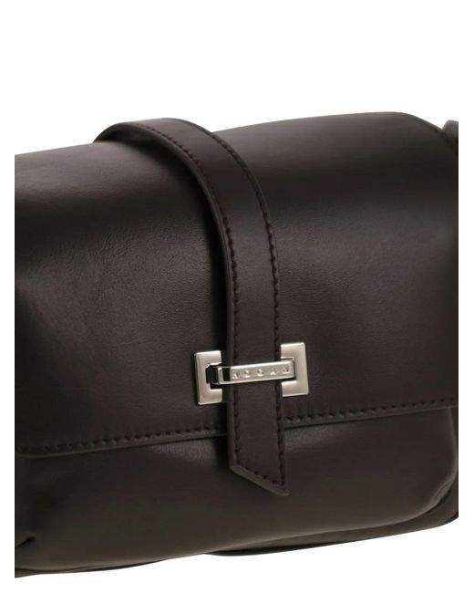 Hogan Black Small Leather Flap Bag