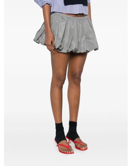 Miu Miu Gray Sleeveless Cotton Poplin Shirt