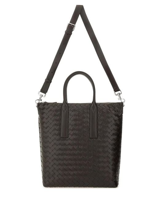 Bottega Veneta Black Northsouth Woven Tote Bag for men
