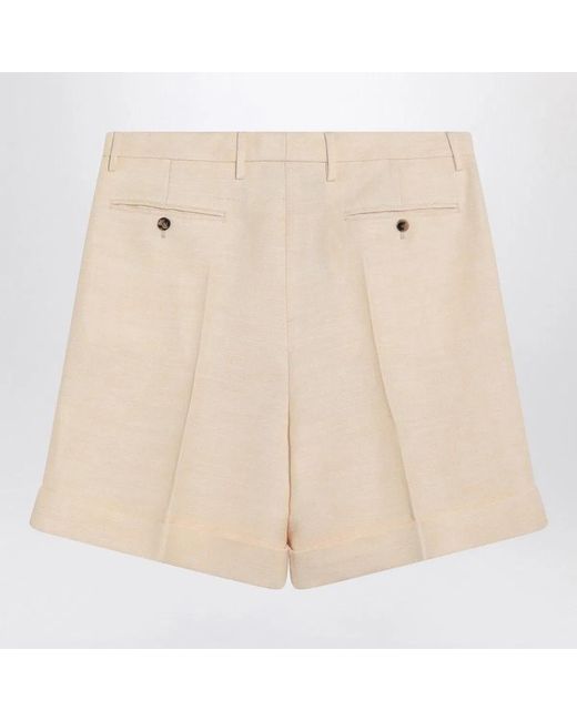 Valentino Garavani Natural Cream Jute Bermuda Shorts for men