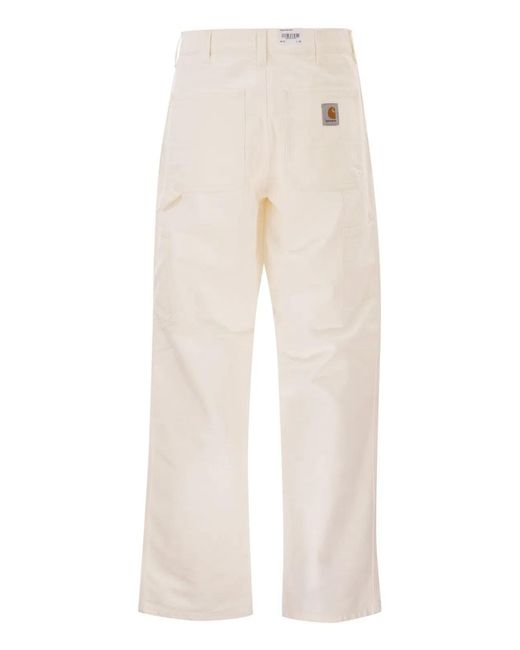Carhartt White Cotton Trousers