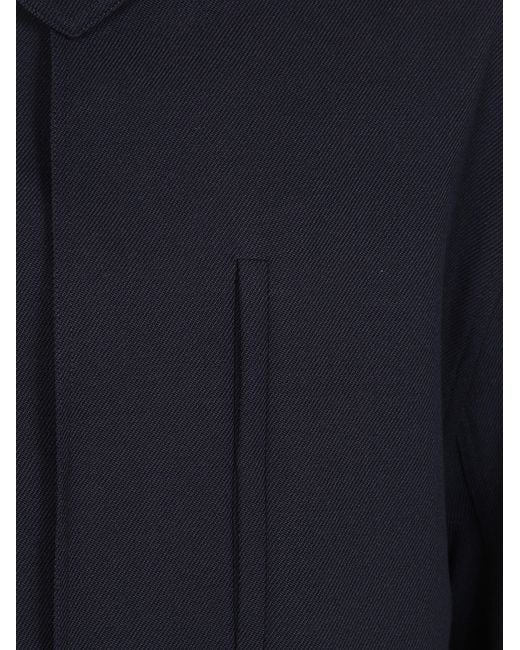 Rick Owens Blue "Collared Mac" Jacket for men