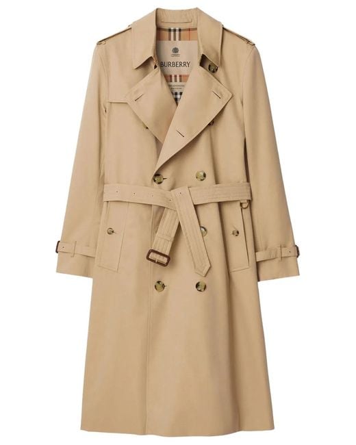 Burberry Natural Long Kensington Heritage Trench Coat for men