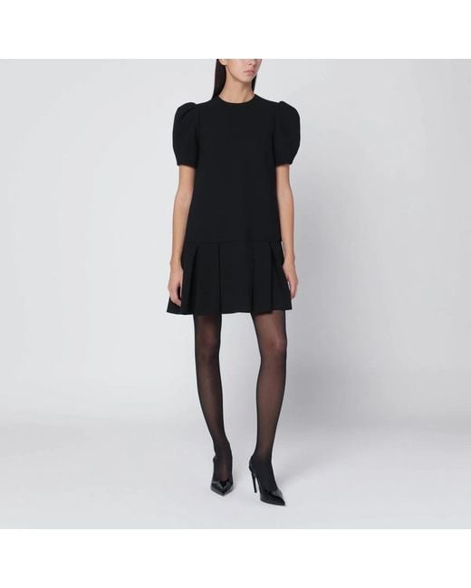Moschino Couture Black Mini Dress With Pleats