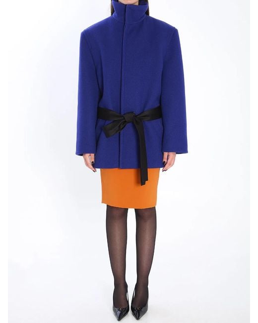 Saint Laurent Blue Wool Jacket