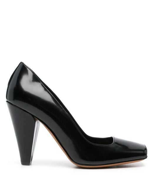 Khaite Black Cedar Leather Pumps
