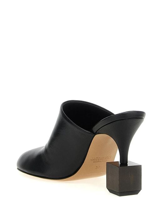 Jacquemus Black Heeled Mules