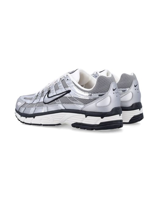 Nike White P-6000 Metallic Sneakers for men